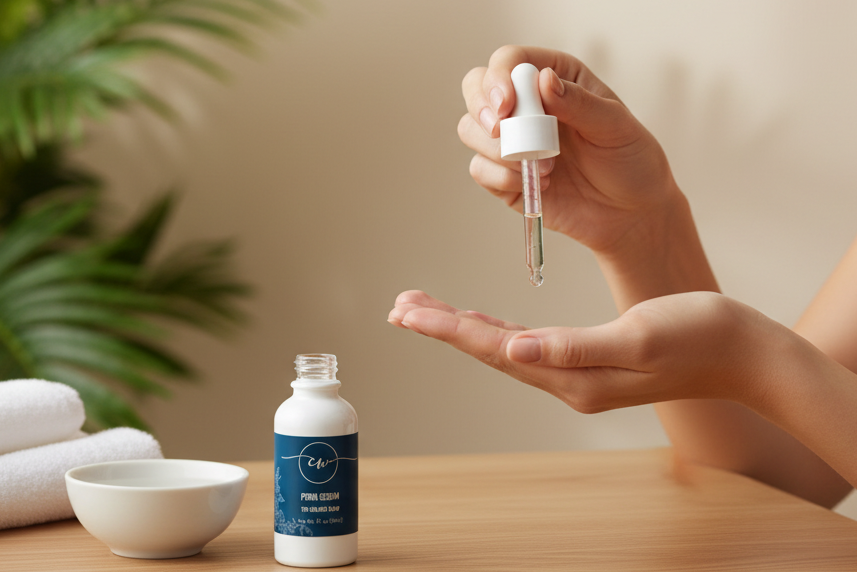 PDRN Serum in use